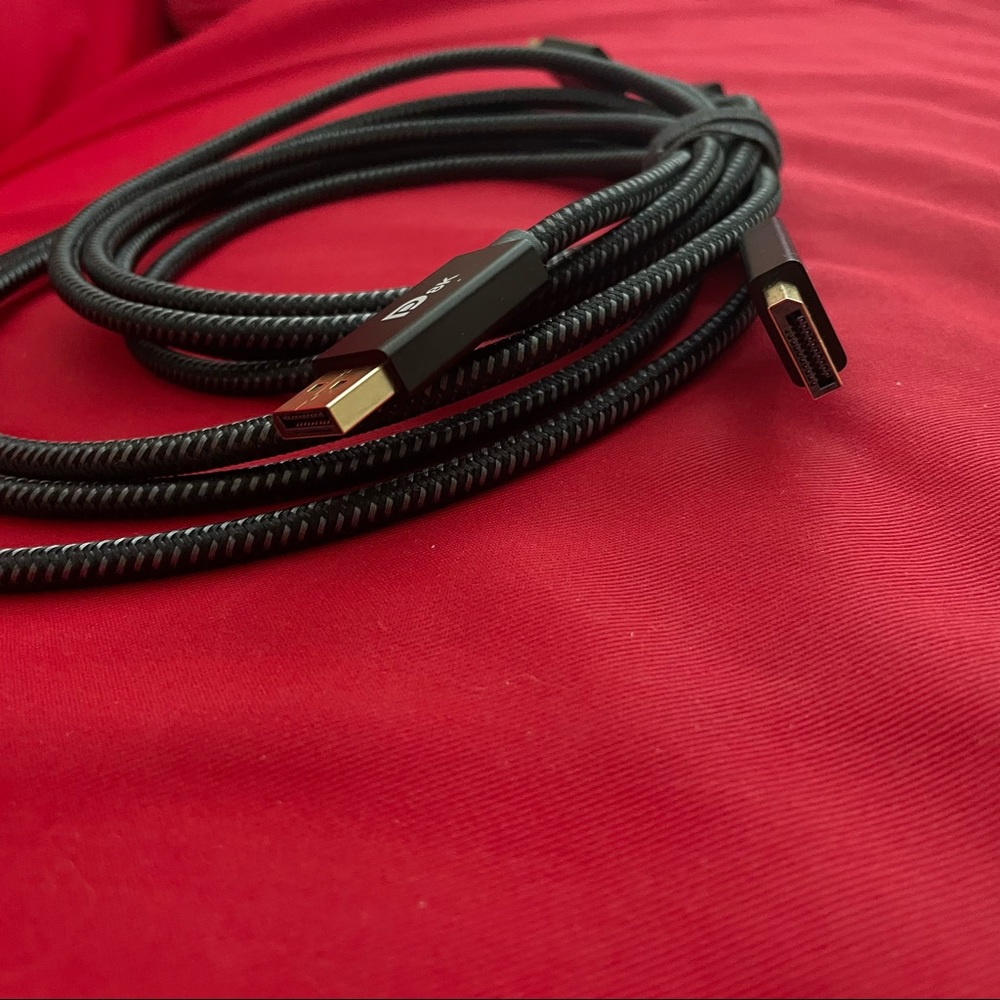 Braided Display Port for Gaming Monitor, Graphics, PC